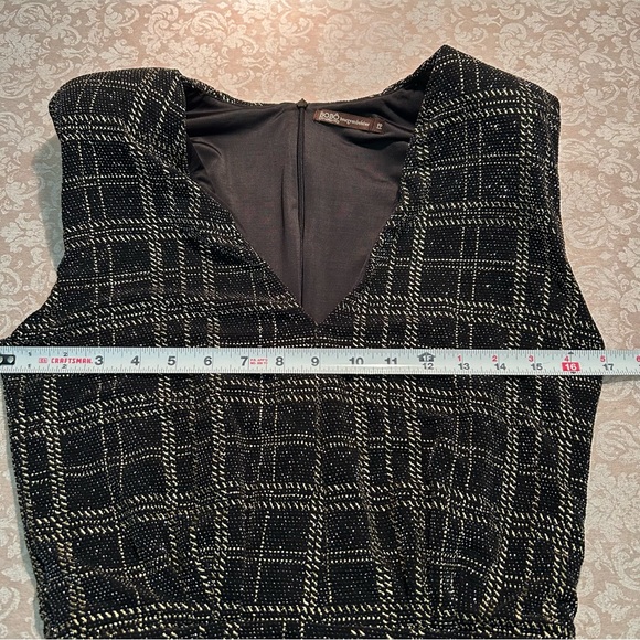 BO.BO Bourgeois Boheme ~Gold Metallic Plaid Bodysuit - Picture 8 of 13